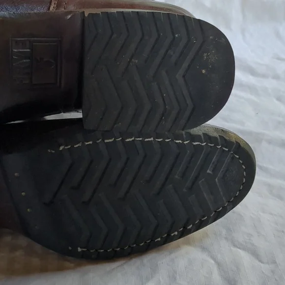 Frye boots Martina Engineer Short dark brown heeled Boot 8.5 - Picture 5 of 14